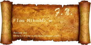 Flas Nikodém névjegykártya
